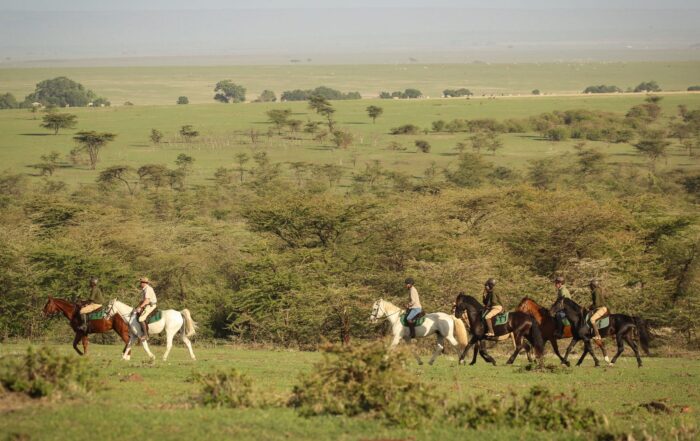 Horseback safari through Tsavo and the Chyulu Hills with views of Mount Kilimanjaro and encounters with elephants, zebras, and lions